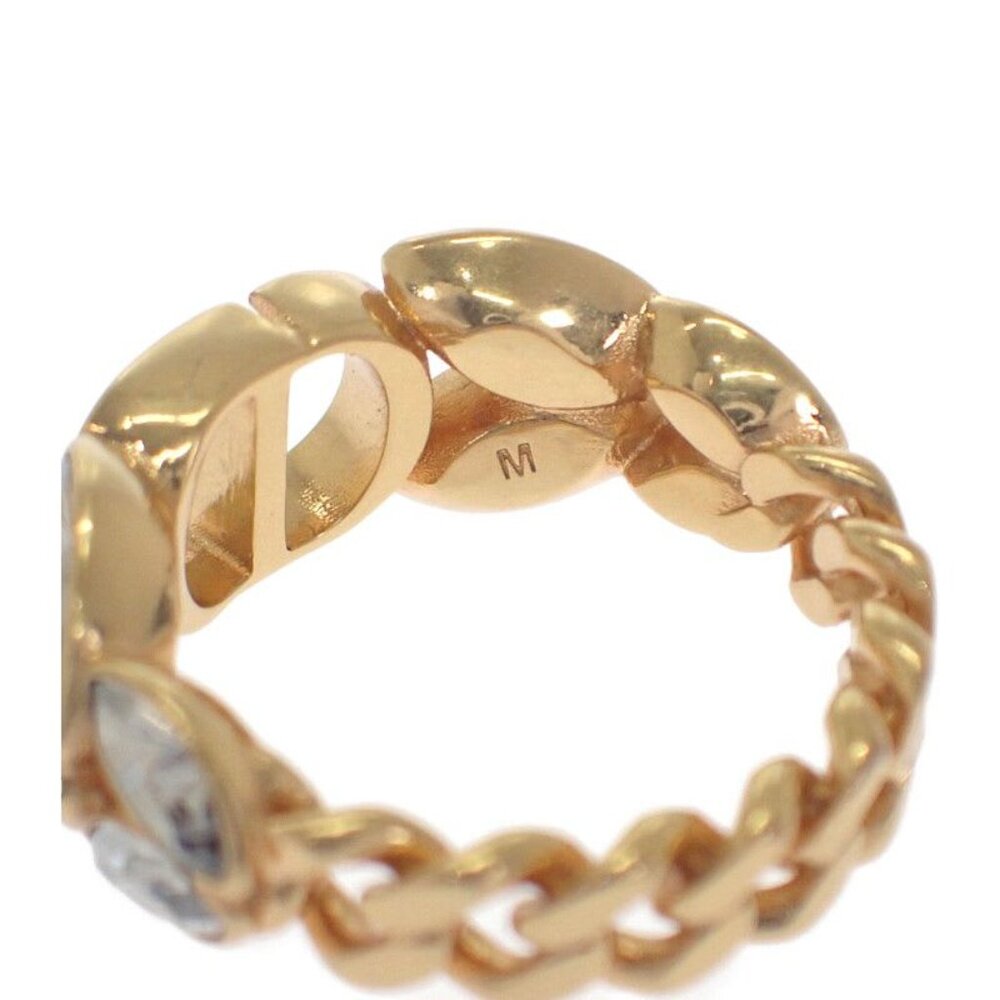 Christian Dior 30 Montaigne Ring M Size R2513 Womcy d03 S Ring GP Metal Crystal - Picture 7 of 10